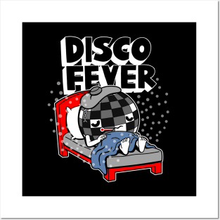 Disco Fever Original Funny Cute 70's Retro Disco Ball Party Cartoon Posters and Art